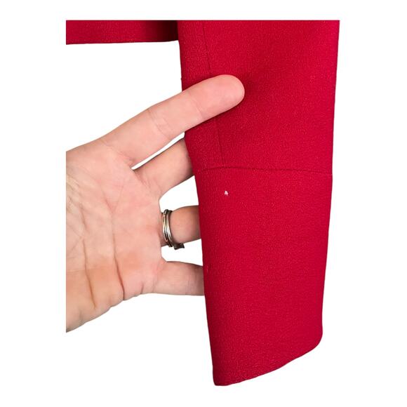 Christian Dior Vintage Red Wool Crop Blazer Size 2 - Picture 4 of 16